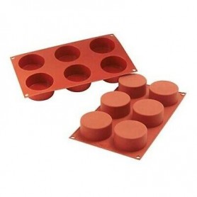 STAMPO IN SILICONE 6 CILINDRI TERRACOTTA