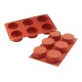 STAMPO IN SILICONE 6 CILINDRI TERRACOTTA