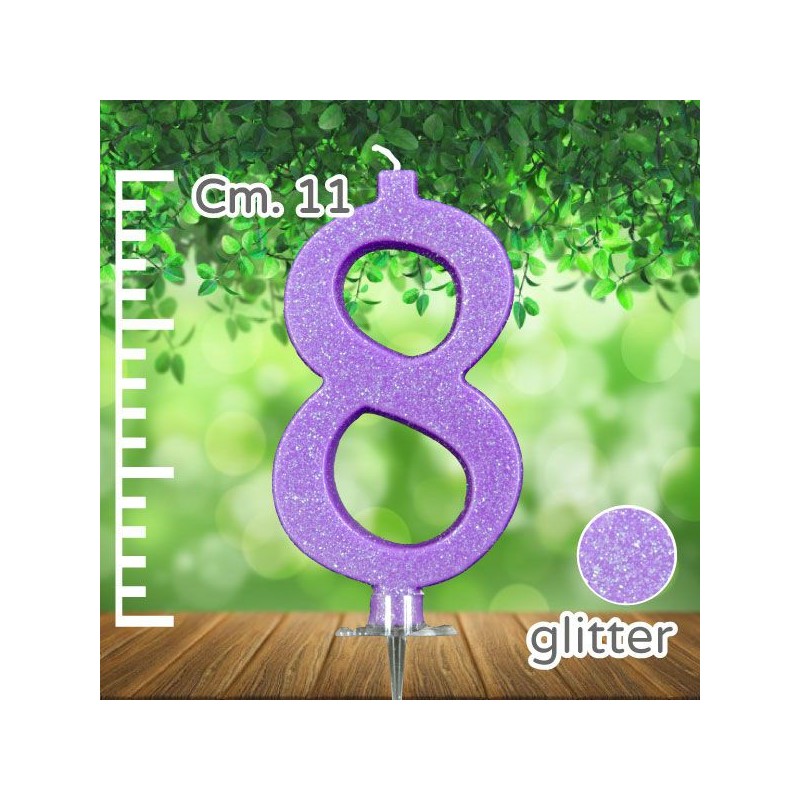 Candele Lilla 2,2x18cm - Confezione Da 8 Pezzi, Paraffina, Durata 8 Ore - Foto 9