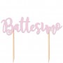 CAKE TOPPER BATTESIMO ROSA