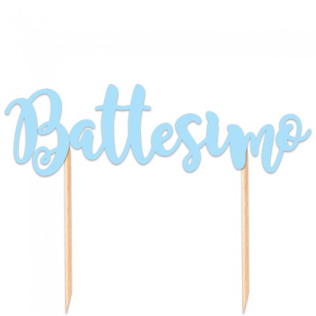 CAKE TOPPER BATTESIMO AZZURRO