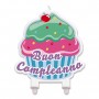 CANDELA SAGOMATA CUPCAKE BUON COMPLEANNO