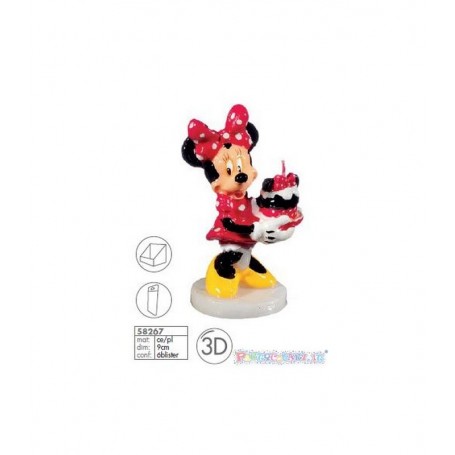 CANDELA SAGOMA MINNIE IN 3D