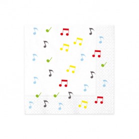 20 TOVAGLIOLI 33 X 33 CM MUSIC PARTY