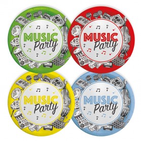 8 PIATTI MIX ø 18 CM MUSIC PARTY