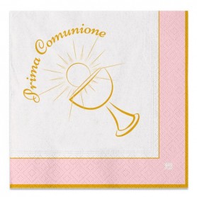 20 TOVAGLIOLI COMUNIONE CHIC ROSA