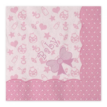 16 TOVAGLIOLI 33 X 33 CM BABY GIRL