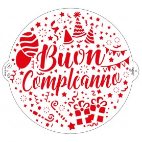 STENCIL BUON COMPLEANNO