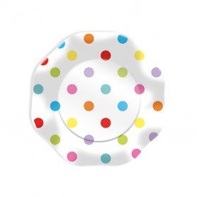 10 PIATTI ø 18 CM POIS MULTICOLOR