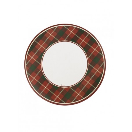 4 SOTTOPIATTI CM 33 TARTAN CHRISTMAS