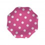 PIATTI POIS FUCSIA 18 CM