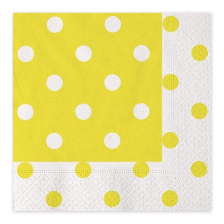 TOVAGLIOLI POIS GIALLO 33X33