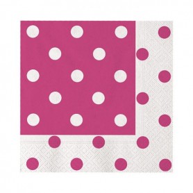 TOVAGLIOLI POIS FUCSIA 33X33