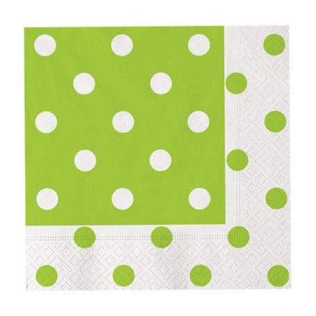 TOVAGLIOLI POIS VERDE MELA 33X33