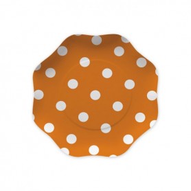 PIATTI POIS ARANCIO 18 CM