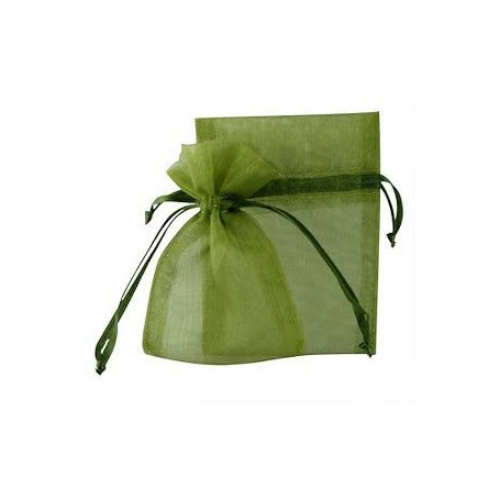 SACCHETTI ORGANZA VERDE 7X9 CM PZ 10