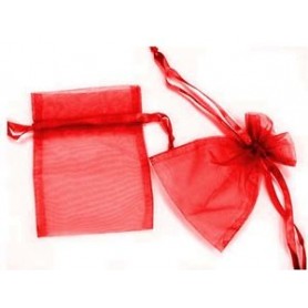 SACCHETTI ORGANZA ROSSO 9X7 CM PZ 10