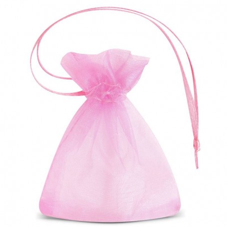 SACCHETTI ORGANZA ROSA 9X7 CM PZ 10