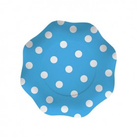 PIATTI POIS TURCHESE 18 CM