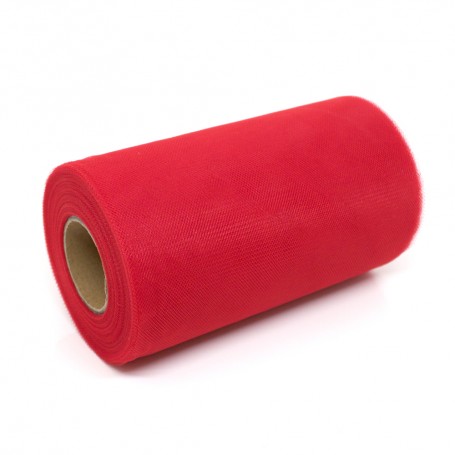 ROTOLO TULLE H 25 CM X 100 MT ROSSO