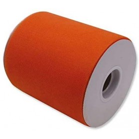 ROTOLO TULLE H 25 CM X 100 MT ARANCIO