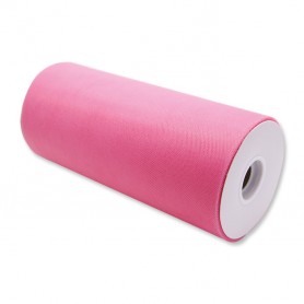 ROTOLO TULLE 25 CM X 100 MT ROSA CALDO