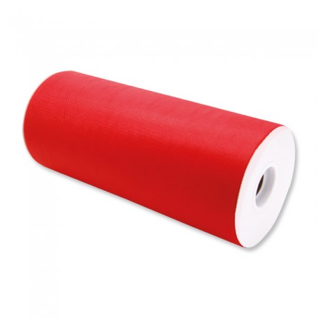 ROTOLO TULLE 25 CM X 100 MT ROSSO