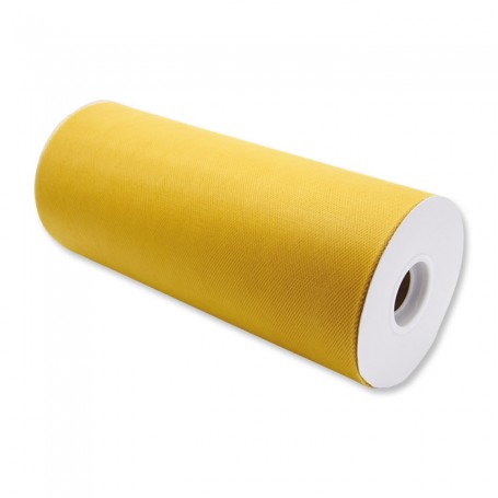 ROTOLO TULLE 25 CM X 100 MT GIALLO ZAFF.