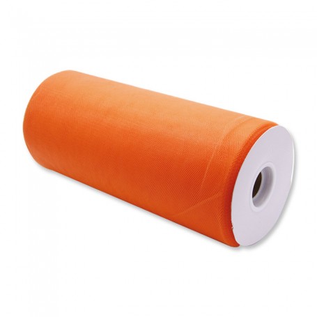 ROTOLO TULLE 25 CM X 100 MT ARANCIO