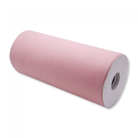 ROTOLO TULLE 25 CM X 100 MT ROSA CHIARO