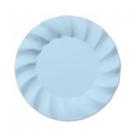 8 PIATTI ø 25 CM WAVY SOFT BLU