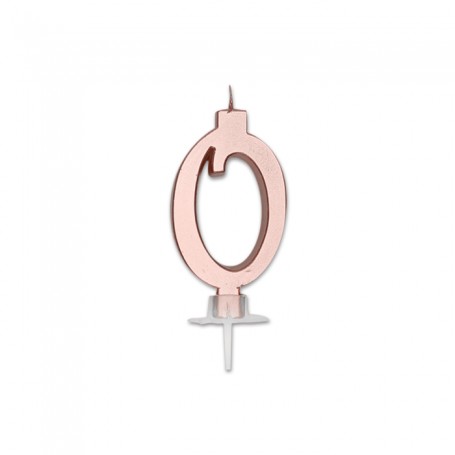 CANDELINA ITALIC ROSE GOLD METAL N. 0