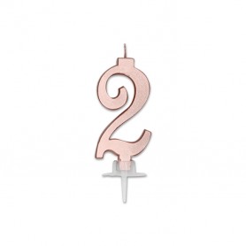 CANDELINA ITALIC ROSE GOLD METAL N. 2