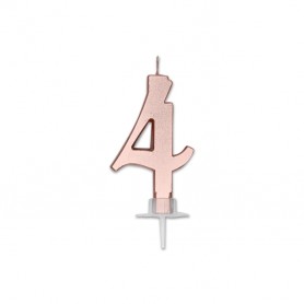 CANDELINA ITALIC ROSE GOLD METAL N. 4