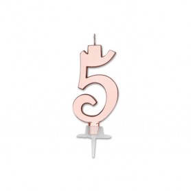 CANDELINA ITALIC ROSE GOLD METAL N. 5