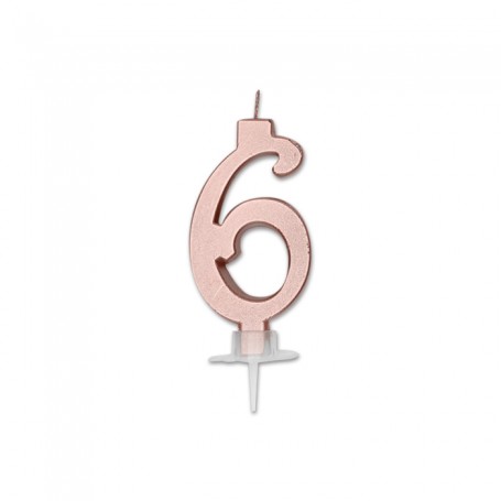 CANDELINA ITALIC ROSE GOLD METAL N. 6