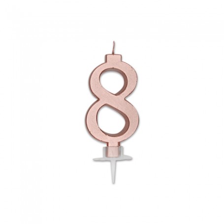 CANDELINA ITALIC ROSE GOLD METAL N. 8