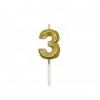 CANDELINA PRESTIGE ORO METAL NUMERO 3