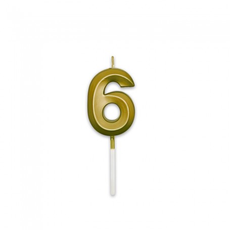 CANDELINA PRESTIGE ORO METAL NUMERO 6