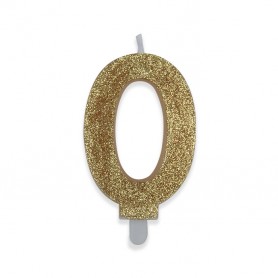 CANDELINA SWEETY ORO GLITTER NUMERO 0