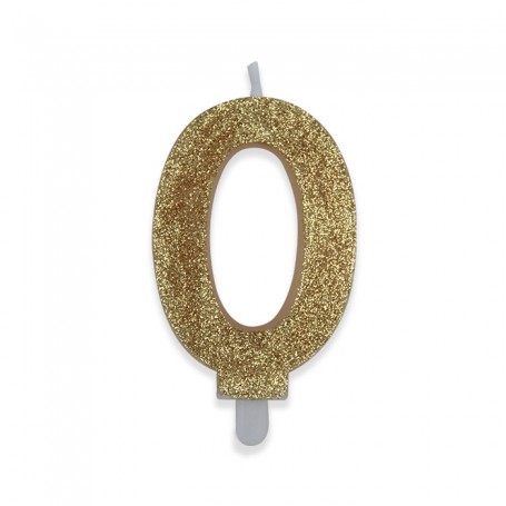 CANDELINA SWEETY ORO GLITTER NUMERO 0