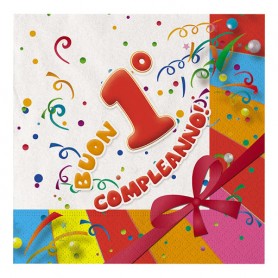 TOVAGLIOLI BUON 1° COMPLEANNO 33X33