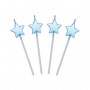 4 CANDELINE PICKS 13 CM STELLE CELESTE