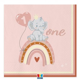 20 TOVAGLIOLI 33 X 33 CM ONE BIRTHDAY