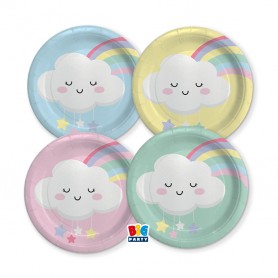 8 PIATTI MIX ø 18 CM RAINBOW CLOUD