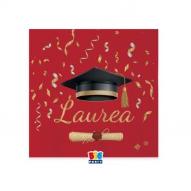 20 TOVAGLIOLI 25 X 25 CM LAUREA GLAMOUR