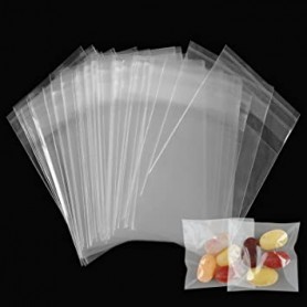 100 SACCHETTI BUSTINE CELLOPHANE PER ALIMENTI BUSTE CONFETTI DOLCI  SACCHETTINI 10 x 20 cm