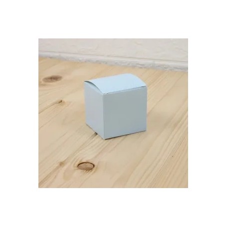 10 SCATOLE IN CARTONCINO 6X6X6 CM CELEST