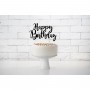 CAKE TOPPER H.BIRTHDAY NERO