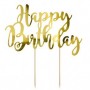 CAKE TOPPER H.BIRTHDAY ORO